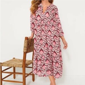 Tuckernuck Poppy Ikat Salty Paloma Caftan EUC